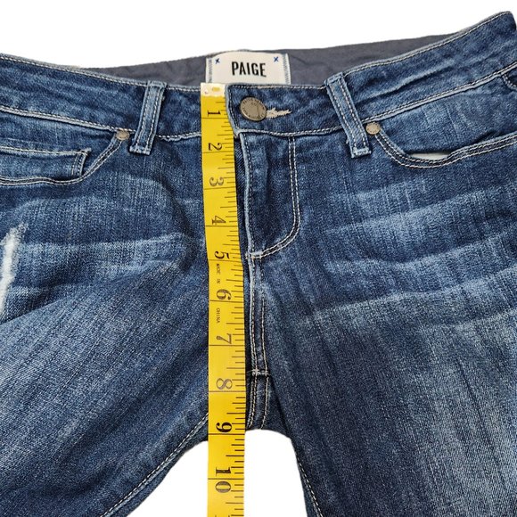 Paige Jimmy Jimmy Skinny Distressed Premium Denim Size 24 - Picture 7 of 9